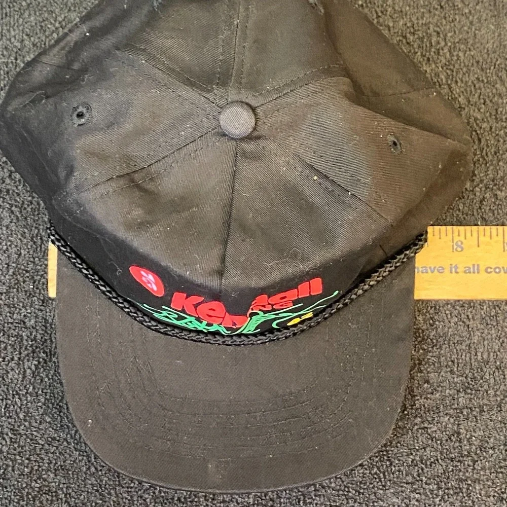 Vintage Kendall Racing #42 Snapback Hat Cap Black Autographed NASCAR One Size